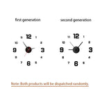 Creative Frameless DIY Wall Clock Wall Decal Home Silent Clock Living Room Office Wall Decoration