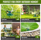 Arroseur De Jardin, Arroseur De Pelouse Automatique Rotatif À 360 Degrés, Système De Pulvérisation D'Herbe, Arroseur De Tuyau D'Arrosage Pour Cour