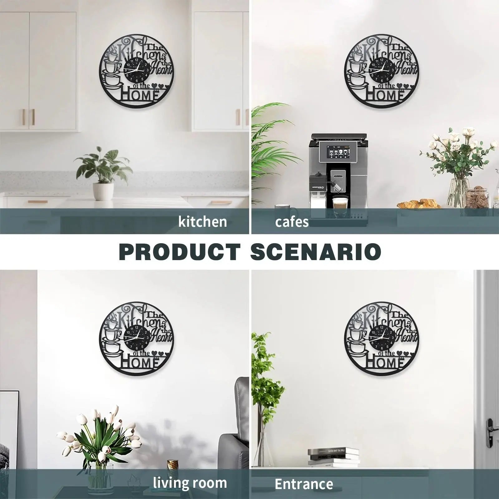 12-Inch Kitchen Decorative Clock Vinyl Record Design with LED Light, Lighted Wall Clock, Led Wall Clocks, Creative Home Decor & Coffee Bar Decoration, Decoration Items, Gift Ready, Perfect Gift for Party Birthday