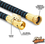 Avec Buse 8 Fonctions, 15,2 M – Tuyau D'Arrosage Extensible Léger, Flexible Sans Nœud, Raccords En Laiton Massif De 1,9 Cm Et Double Noyau En Latex